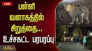 🔴LIVE: பள்ளி வளாகத்தில் சிறுத்தை...உச்சகட்ட பரபரப்பு | Covai | Leopard Roaming | School Issue