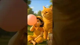 ❤️ Tiny Girl and Giant Cat ❤️| Balloon Pop