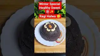 Ragi Halwa Recipe | Just 3 Ingredients Healthy Dessert 😍 | Finger Millet Halwa for Winter #shorts