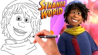 C&oacute;mo dibujar a Ethan de Mundo Extra&ntilde;o (Strange World) | DIBUJO SUPER F&Aacute;CIL DE DISNEY