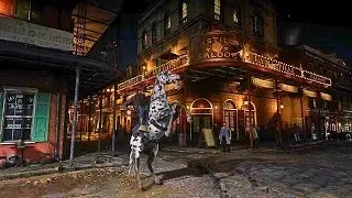 Red Dead Redemption 2 ASMR | Walking with a Horse in Saint Denis at Sunrise