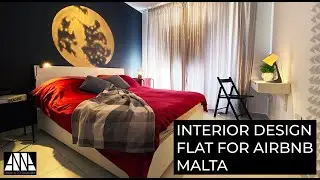 Interior design of flat for Airbnb. Malta.