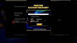 FREE FIRE ACCOUNT RECOVERY 🔥 FREE FIRE NEW ACCOUNT RECOVERY