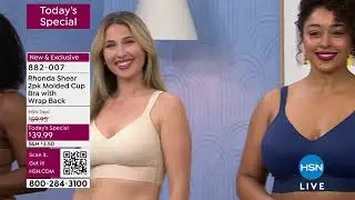 Rhonda Shear 2pack Molded Cup Bra with Wrap Back