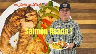 Salm&oacute;n asado ##deliciosa #comerbien #alimentossanos #!