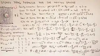 Fluid dynamics | Derivation of the Stokes law drag formula F=6&pi;rv&eta; (remade)