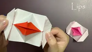 How To Make an Origami paper lips(mouth)/Easy&Cute Craft/Tutorial