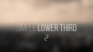 Simple Lower Third