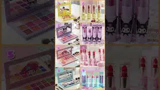 Lipstik my melody vs palet make up kuromi, suka yang mana ?? 🤩🥰#sanrio #kuromi #mymelody #makeup