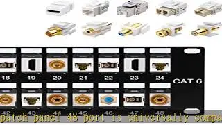 Cable Matters Rackmount or Wall Mount 2U 48 Port Keystone Patch Panel (Blank Patch Panel for Keysto