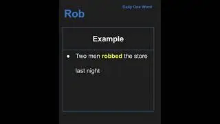 Meaning of Rob