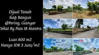 Tanah dijual bentuk bagus, cocok dijadikan perumahan atau kavlingan, lokasi di Pering, Gianyar