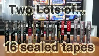 16 sealed audio cassettes unboxing (FUJI, BASF, maxell, TDK, SK, SONY etc.)!