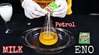MIXING ENO + PETROL + MILK - AMAZING REACTION