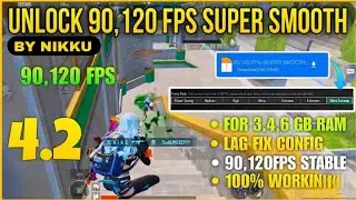 Bgmi 4.2 Lag fix config || 4.2 lag fix 90 FPS config || Super smooth lag fix config 