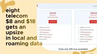 Самый дешевый тарифный план 4G. Eight Telecom пересматривает тарифные планы за 8 и 18 долларов, чтобы предоставить больше локальных и роуминговых данных.