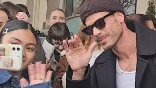 Fran&ccedil;ois ARNAUD (Heated Rivalry) with French fans in Paris at his hotel, January 28 2026 