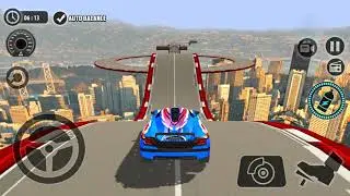 Impossible Car Tracks 3D - Blue Sport Car Driving Stunts Simulator Levels 21 - 23 - Android Gameplay