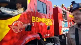 Apresentação dos heróis do corpo de bombeiros militar, no 36° aniversário de senador Canedo -Go
