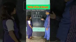 Write 35 in 4 Boxes 🤯 #short #education #maths #students #iqtest #ytshorts #trending