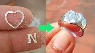 Silver ring making | Silver heart design ring | Handmade