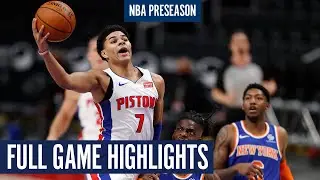 NEW YORK KNICKS at DETROIT PISTONS - FULL GAME HIGHLIGHTS | 2020 NBA PRESEASON