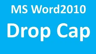 How to use drop cap in ms word2010 #sindhi