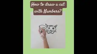 How to draw a cat with Numbers #shorts #Montessori Made Easy