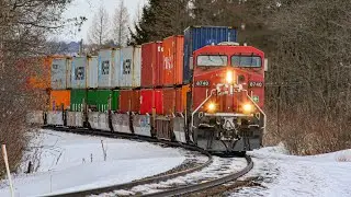 A trio of CPKC southbounds pass through Palgrave, ON (FEB 5, 2026)