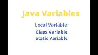 Local, Static and Instance variables in Java | Automation Testing Guide