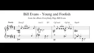 Bill Evans - Young and Foolish - Piano Transcription (Sheet Music in Description)