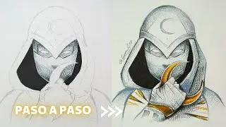 Como dibujar a MOON KNIGHT en tiempo real | How to draw MOON KNIGHT - Gamo Art