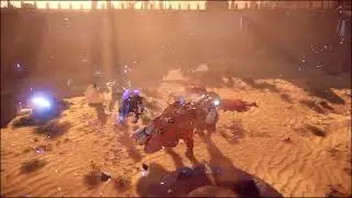 Corrupted Behemoth vs. overridden Scorcher at the sun ring