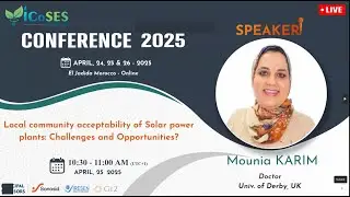 Dr. Mounia Karim &ndash; Local Community Acceptability of Solar Power Plants: Challenges and Opportunities