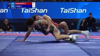 Quarter Final &bull; GR 60Kg &bull; Saba SURMANIDZE (GEO) vs. Yerdaulet LASSIM (KAZ)