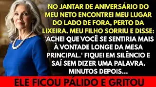 Meu filho me sentou ao lado das lixeiras na festa do meu neto… o que fiz depois o fez gritar!