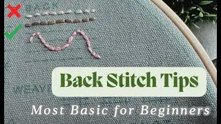 Embroidery Back Stitch TipsTutorial