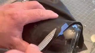 Sanding chlorinated latex before patching it