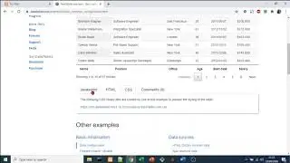 CodeIgniter DataTable