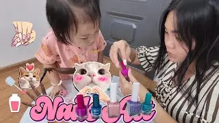 တုန်တုန်လေးကို လက်သည်းနီ ဆိုးခိုင်းမယ်😅🥰