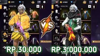 REVIEW AKUN FF SEHARGA 30.000 VS 3.000.000‼️