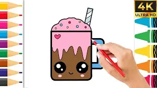 How to Draw Cute Cold Chocolate Coffee 🧋 | Cute & Easy Drawing for Kids