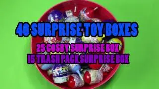 40 SURPRISE TOY BOXES UNBOXING | TRASH PACK | COSBY BOX | 2016