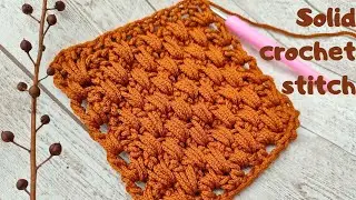 Nice, Solid, Reversible Crochet Stitch Pattern | 1-Row Repeat Double Crochet Stitch Pattern