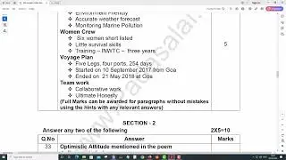 10th English   Public Exam March 2024   Official Answer Key