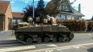 Sherman Firefly heading off to the street