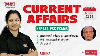 3rd & 4th OCTOBER CURRENT AFFAIRS I KERALA PSC | Talent Academy