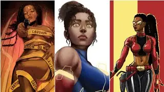 Black Female Comic book Characters from Different Comic book companies. (Black History Month)