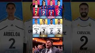 Number 2 Jersey Evolution 🔥 Bar&ccedil;a & Real Madrid ⚽
