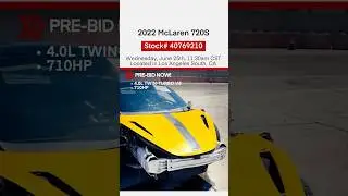 Ready to build? This 2022 McLaren 720S comes with lots of parts! Auction is 6/25, 11:30am #iaai #iaa